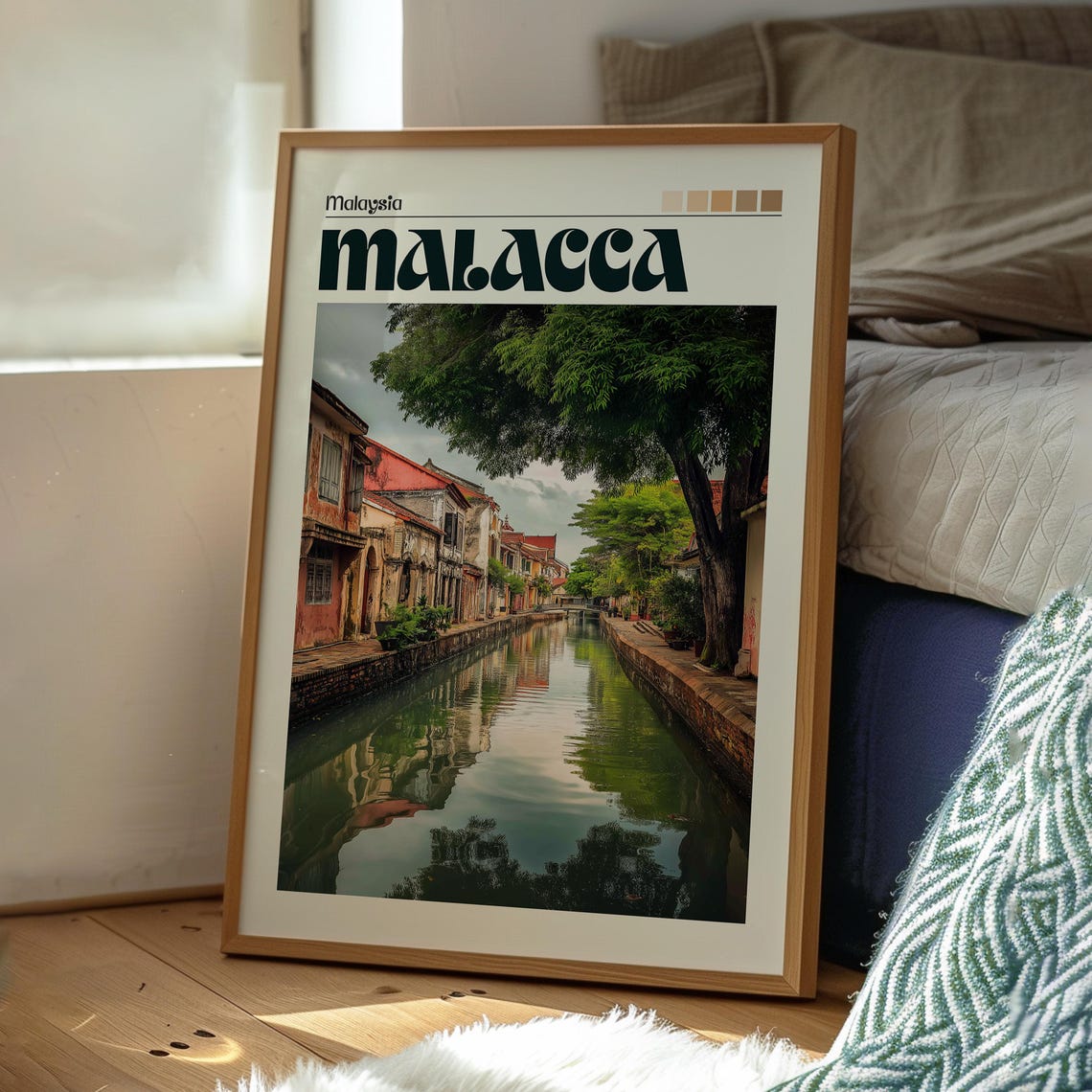 Malacca Print Malaysia Wall Art City Poster Jonker Street Travel Backpacking Melaka - Image 3