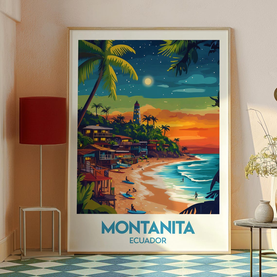 Montanita Ecuador Travel Poster, South America - Image 2