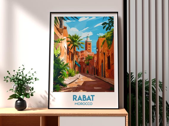 Rabat Print Wall Art Morocco Poster Travel Africa City Gift