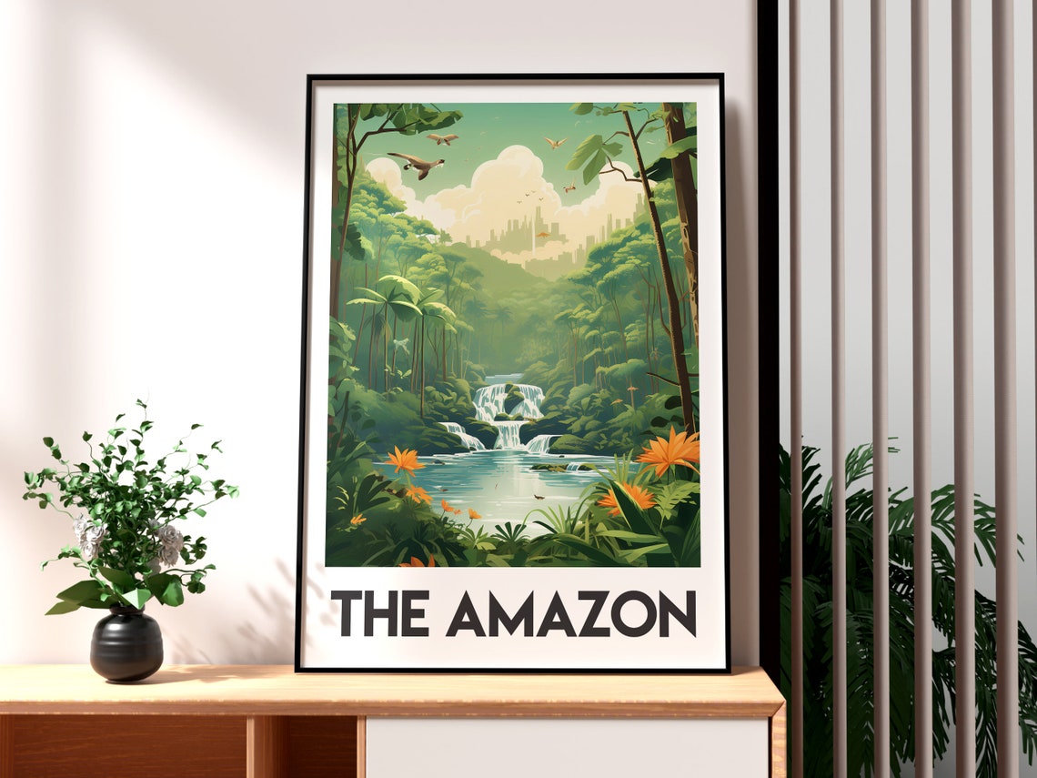 Amazon Rainforest Poster The Wall Art River Print Brazil South America