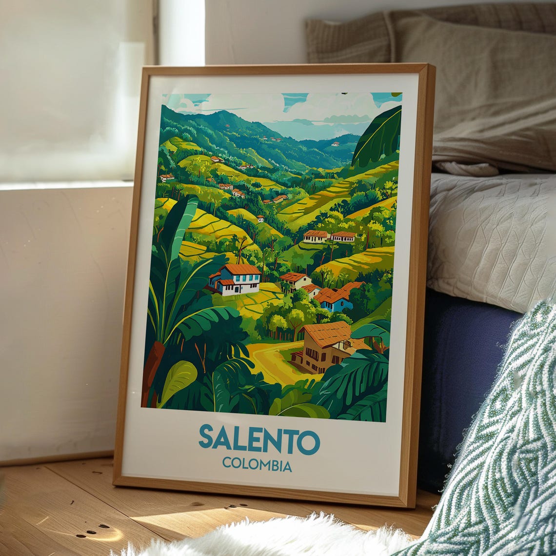 Salento Poster Colombia Coffee Travel Print Wall Art Backpacking South America - Image 3