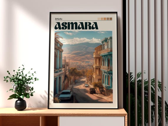 Asmara Travel Print Eritrea Wall Art Poster Africa City