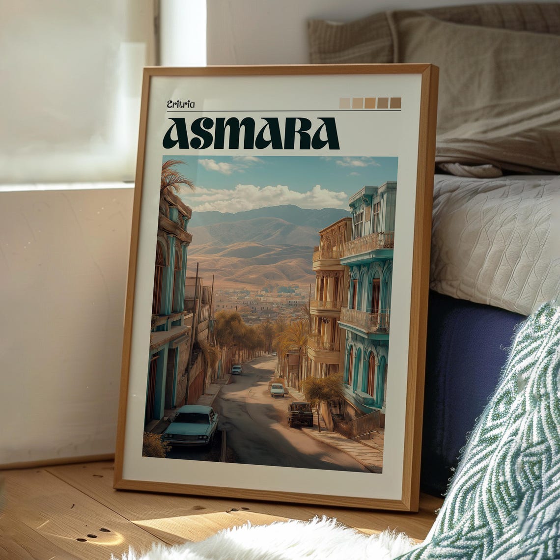 Asmara Travel Print Eritrea Wall Art Poster Africa City - Image 3