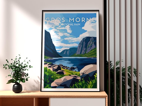 Gros Morne National Park Newfoundland Fjord Cliffs Art Poster