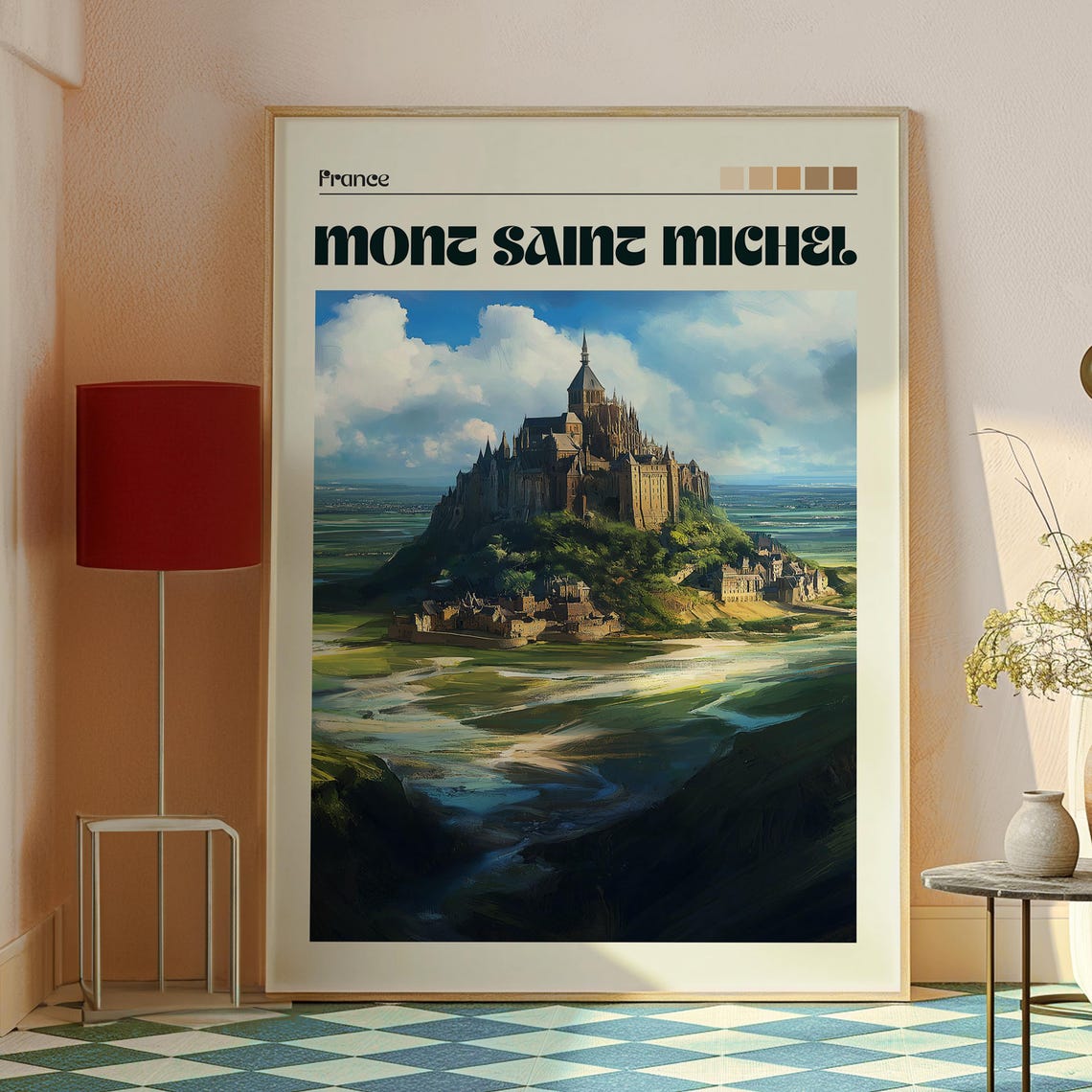 Mont Saint Michel France Tidal Abbey Island Normandy Coast Poster - Image 2