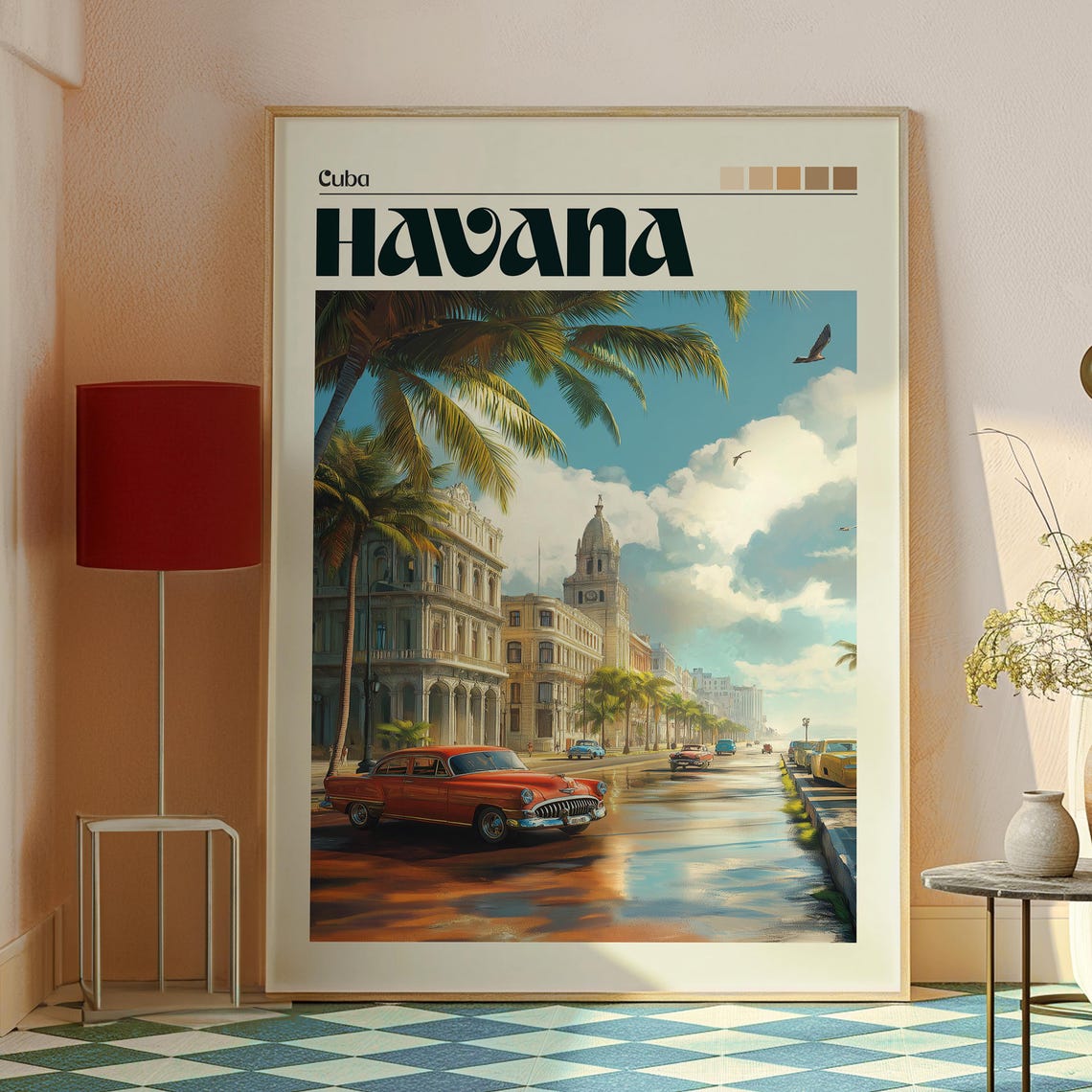 Havana Travel Print Wall Art Poster La Habana Cuban - Image 2