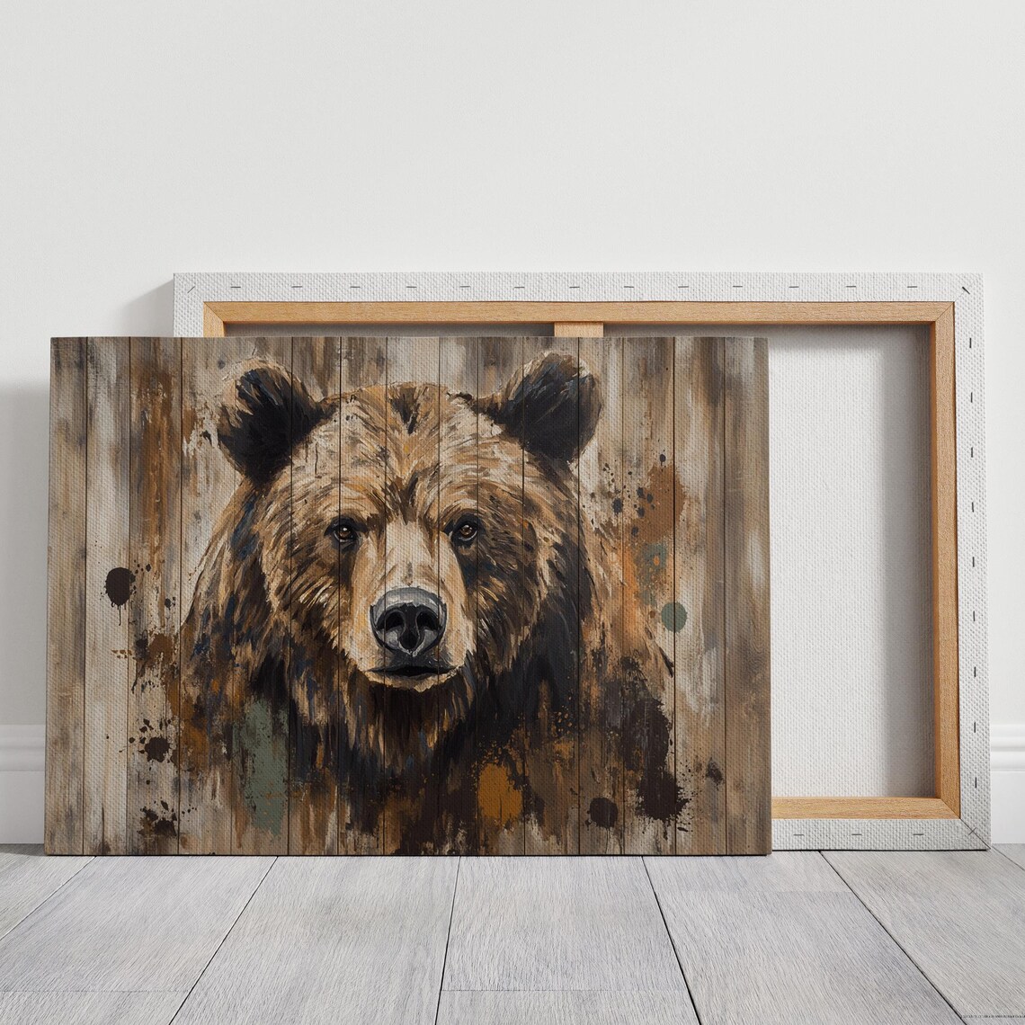 Rustic Bear Portrait, Wildlife Home Decor