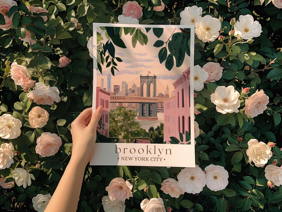 Brooklyn New York City Travel Poster, Bryant Park - Image 2
