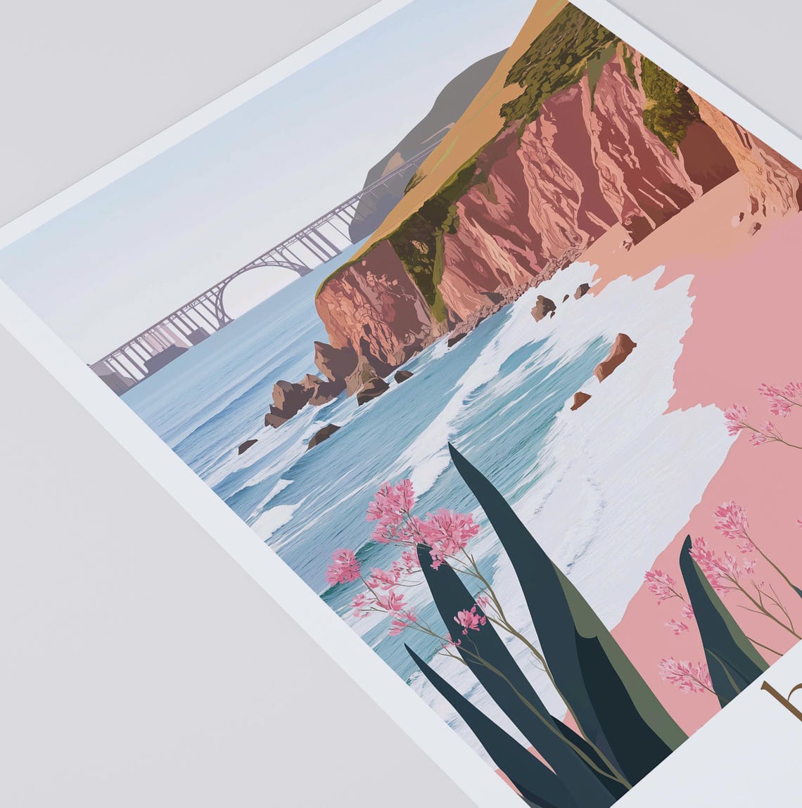 Big Sur Print Art Print Travel Print Travel Poster Wall Art California Road Trip California Travel Print Pacific Coast Poster - Image 2