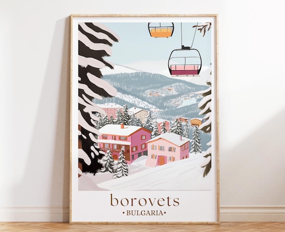 Borovets Bulgaria Winter Ski Resort Gondolas Mountain Poster