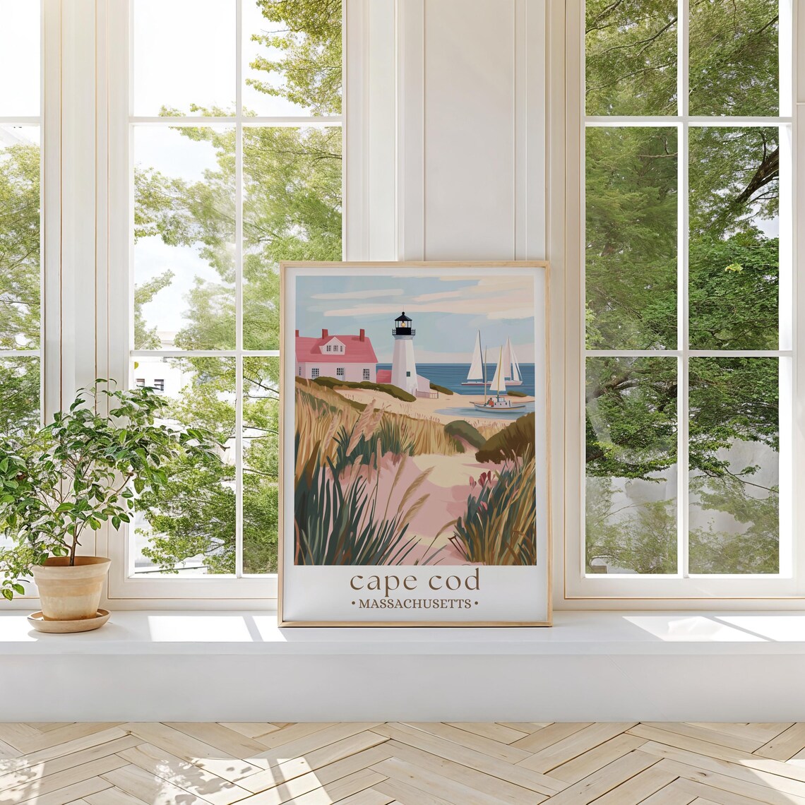 Cape Cod Travel Poster, Massachusetts Wall Art Print - Image 3
