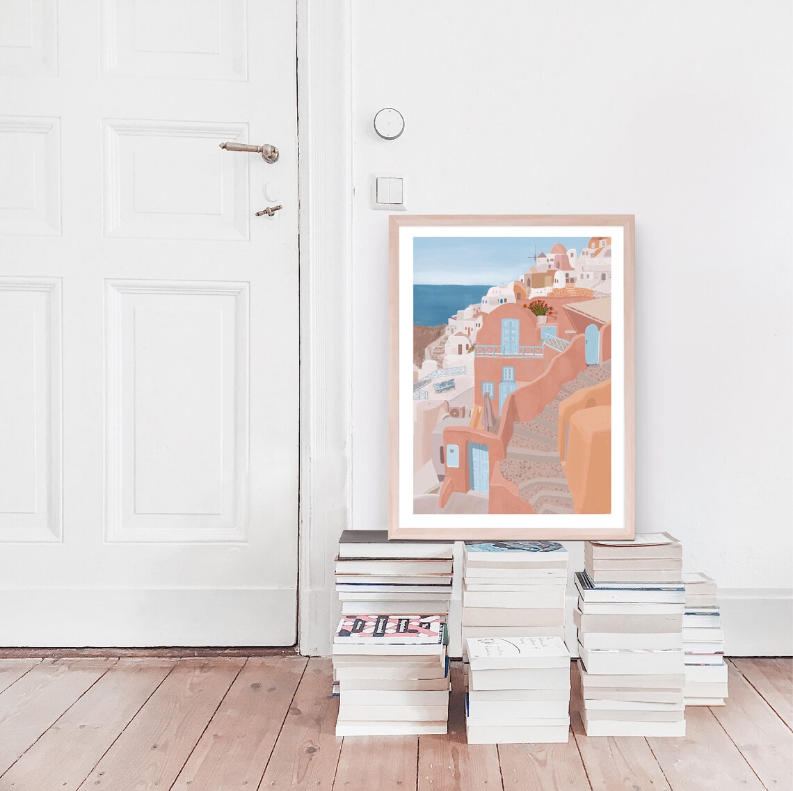 Santorini Greece Travel Poster, Greece Art Print - Image 3