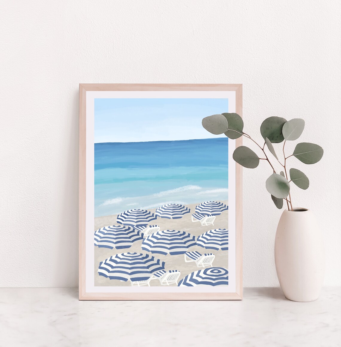 Nice France Tropical Beach Travel Poster Art Print - Image 3