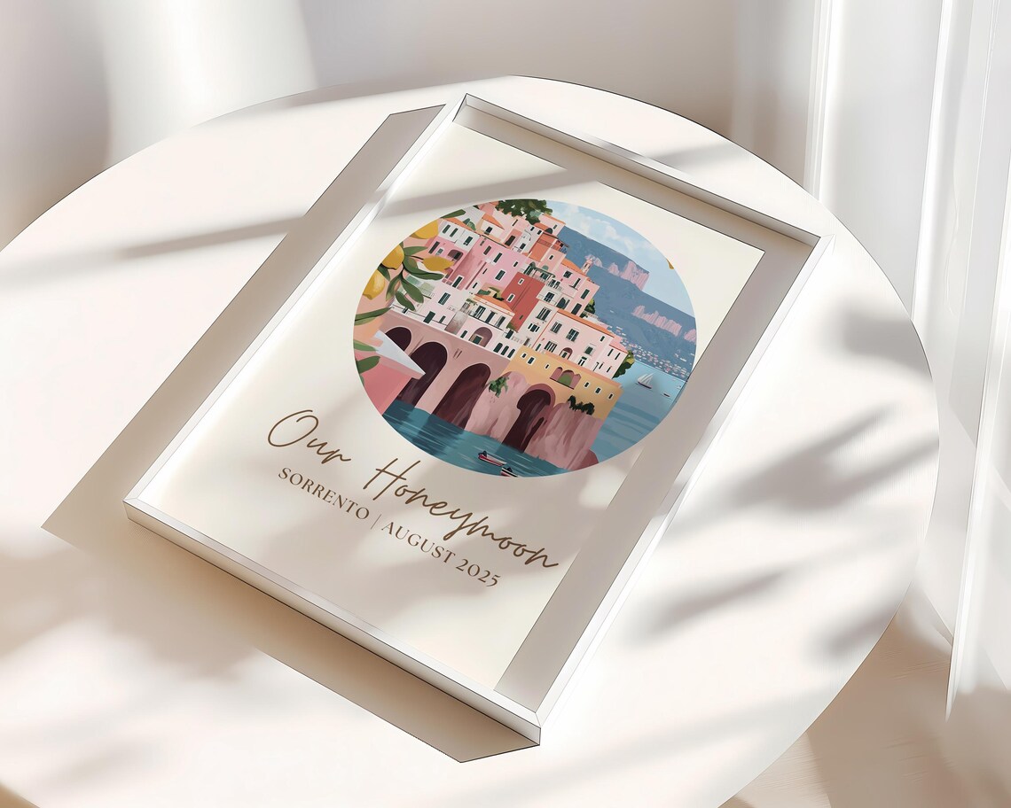 Personalized Travel Print, Honeymoon Wedding Gift - Image 2