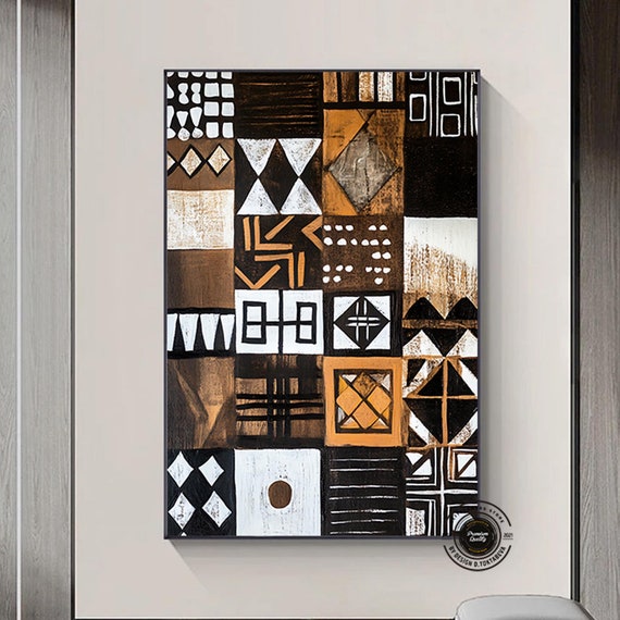 African Culture Wall Art Decor Tribal Abstract Canvas Africa Gift Home