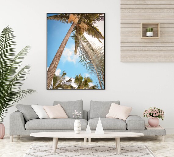 Palm Tree Print Palm Tree Wall Art Art Prints Palm Leaves Travel Poster Tropical Decor Tropical Plants Botanical