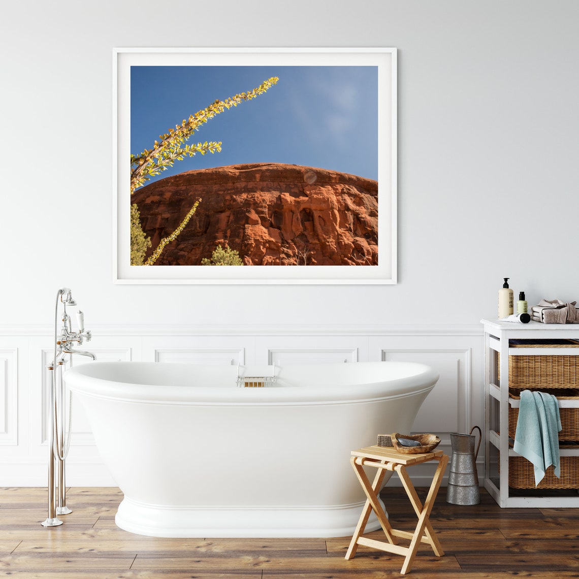 Red Rock Desert Dome with Ocotillo Branch in the Foreground Poster - Image 3