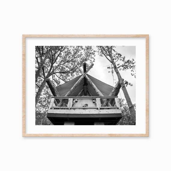 Bw Mountain Glamping Tent Photographic Print Lake Cabin Wall Art Rustic Wilderness Art Fathers Day Gift