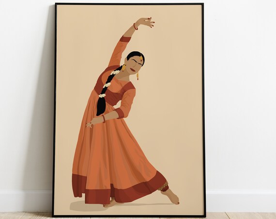 Kathak Dancer Print, South Asian Art