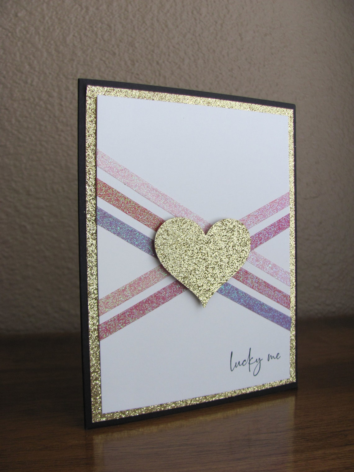 Lucky Me Heart Valentines Day Love Card - Image 2
