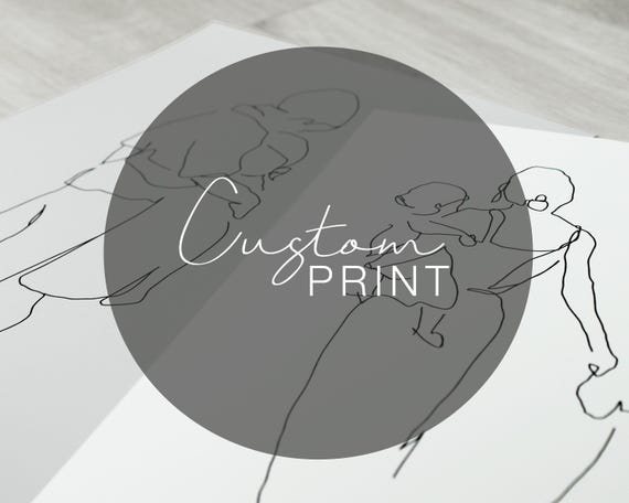 Custom Family Print Custom Mothers Day Print Custom Hand Drawn Print Personalised Portrait Print For Her Mothers Day Drawing Print Mom