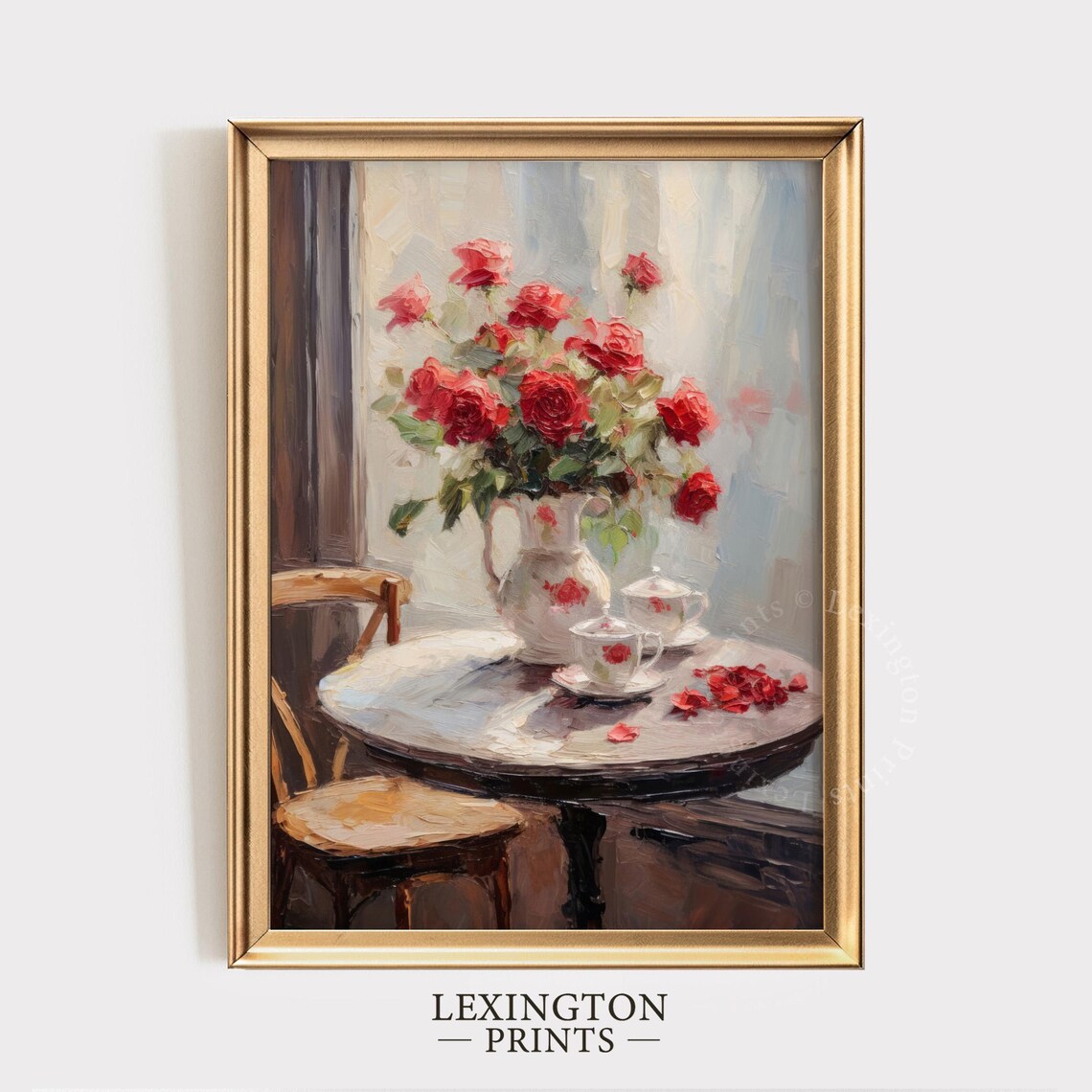 Red Roses Art Print, Valentine Wall Decor - Image 2