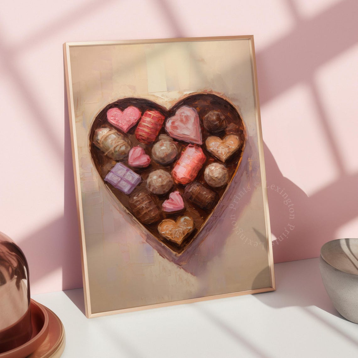 Heart Shaped Chocolate Box Assorted Candies Valentine Wall Art - Image 7