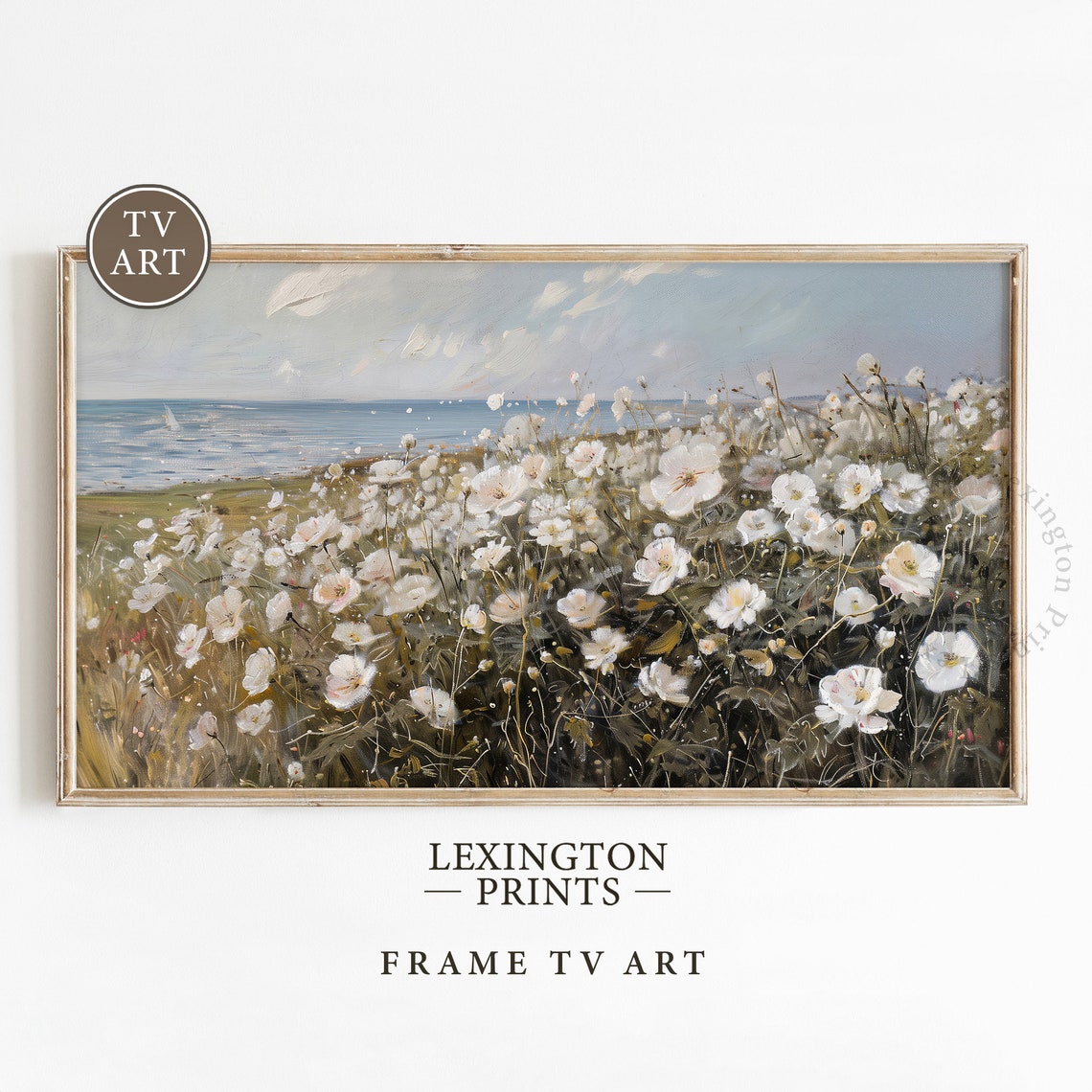 Moody Wildflower Tv Art Coastal Tv Art Spring Tv Art Wildflower Art Frame Tv Art Landscape Tv Art Floral Art Summer Tv Art 712