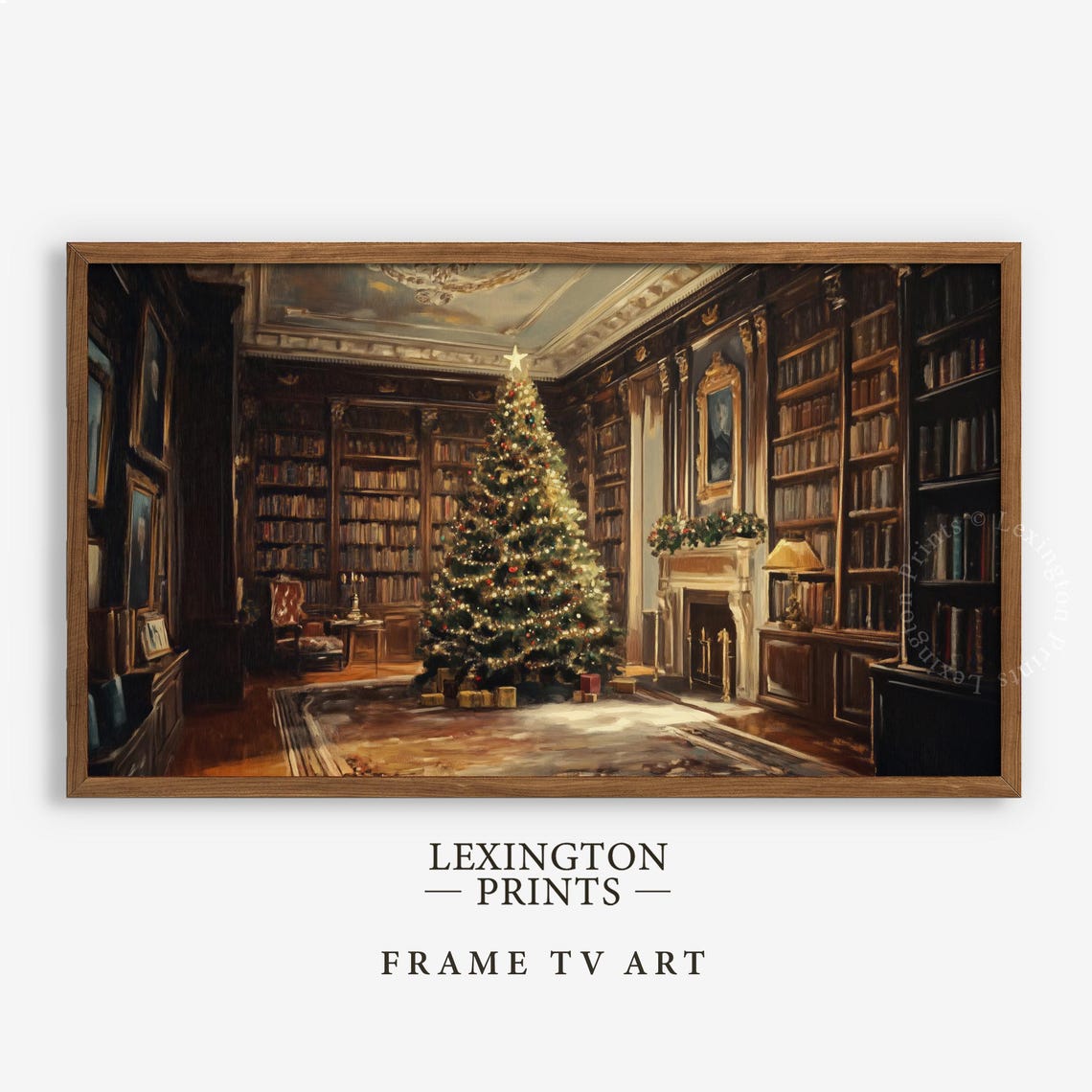 Moody Christmas Tv Art Victorian Christmas Frame Tv Art Christmas Tree Living Room Holiday Decor Winter Tv Art Seasonal Decor 929 - Image 4