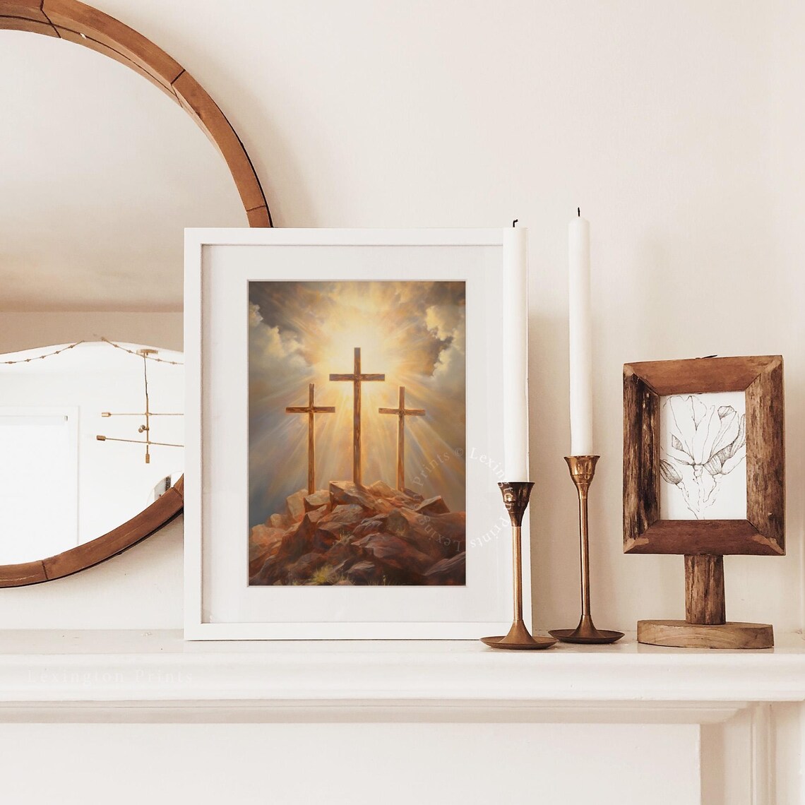 Three Crosses Calvary Hill Sunrise Easter Resurrection Christian Poster - Image 7