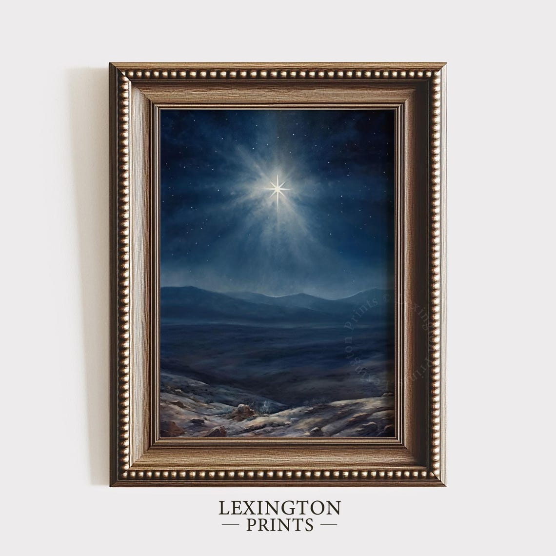 Christmas Star Christian Wall Art Christian Cross Art Christmas Wall Art Christmas Print Oil Painting Christian Jesus Art Nativity Star 395 - Image 5
