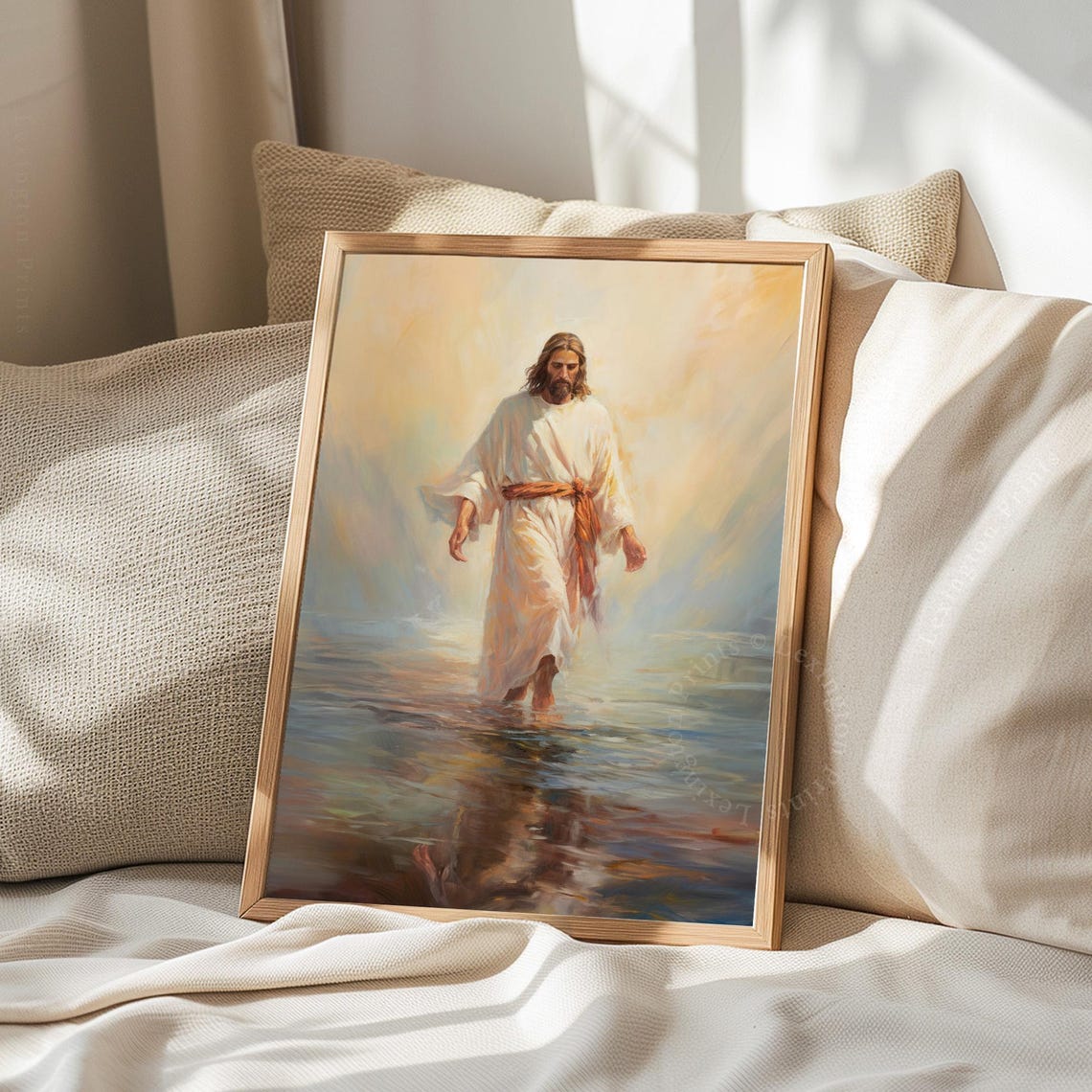 Jesus Walking On Water Christian Wall Art Christian Art Jesus Art Christian Print Oil Painting Christian Painting Gift Bible 399 - Image 8