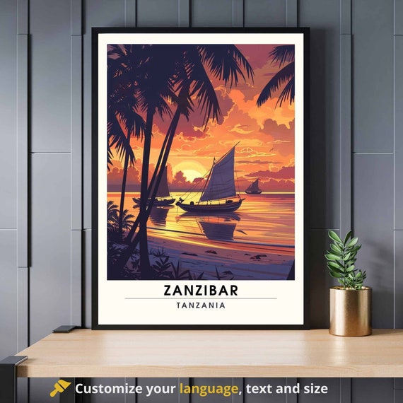 Zanzibar Print Sunset In