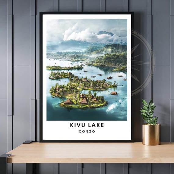 Lake Kivu Poster Congo Print
