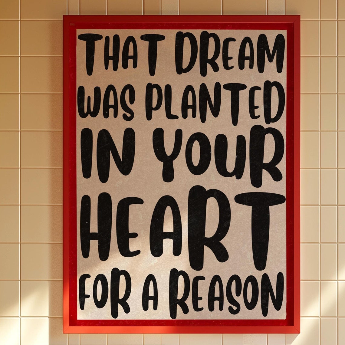 Self Affirmation Typography Art Print Retro Kitsch Decor