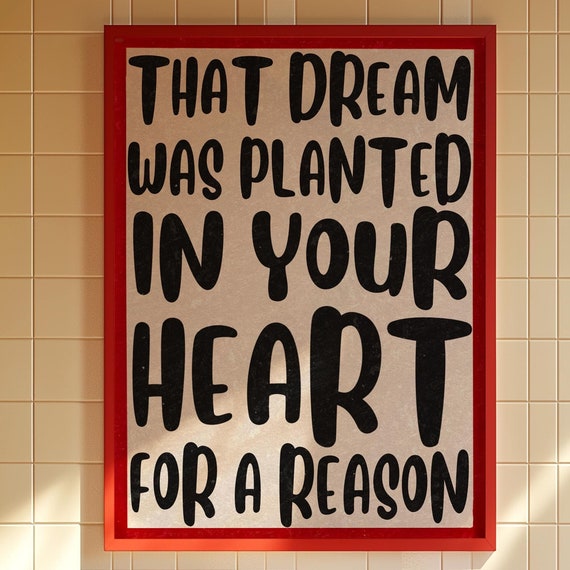 Self Affirmation Typography Art Print Retro Kitsch Decor