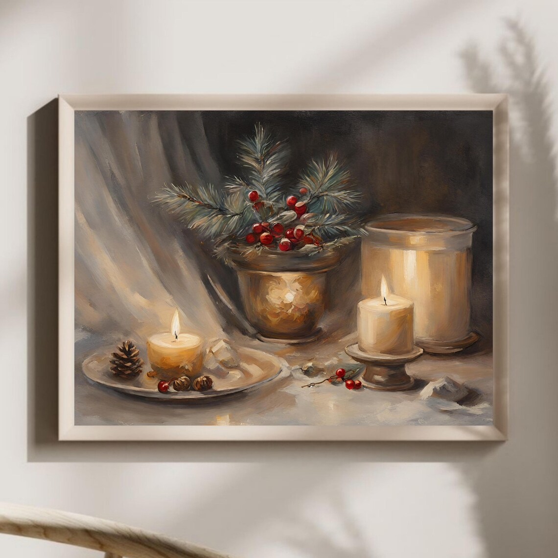 Rustic Christmas Print, Vintage Holiday Decor - Image 2