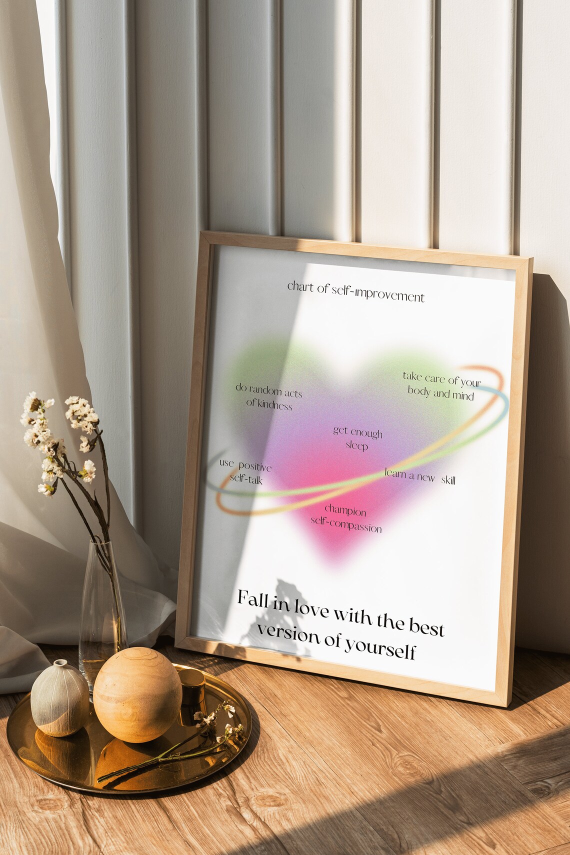Fall in Love with the Best Version of Yourself Self Improvement Poster - Image 2