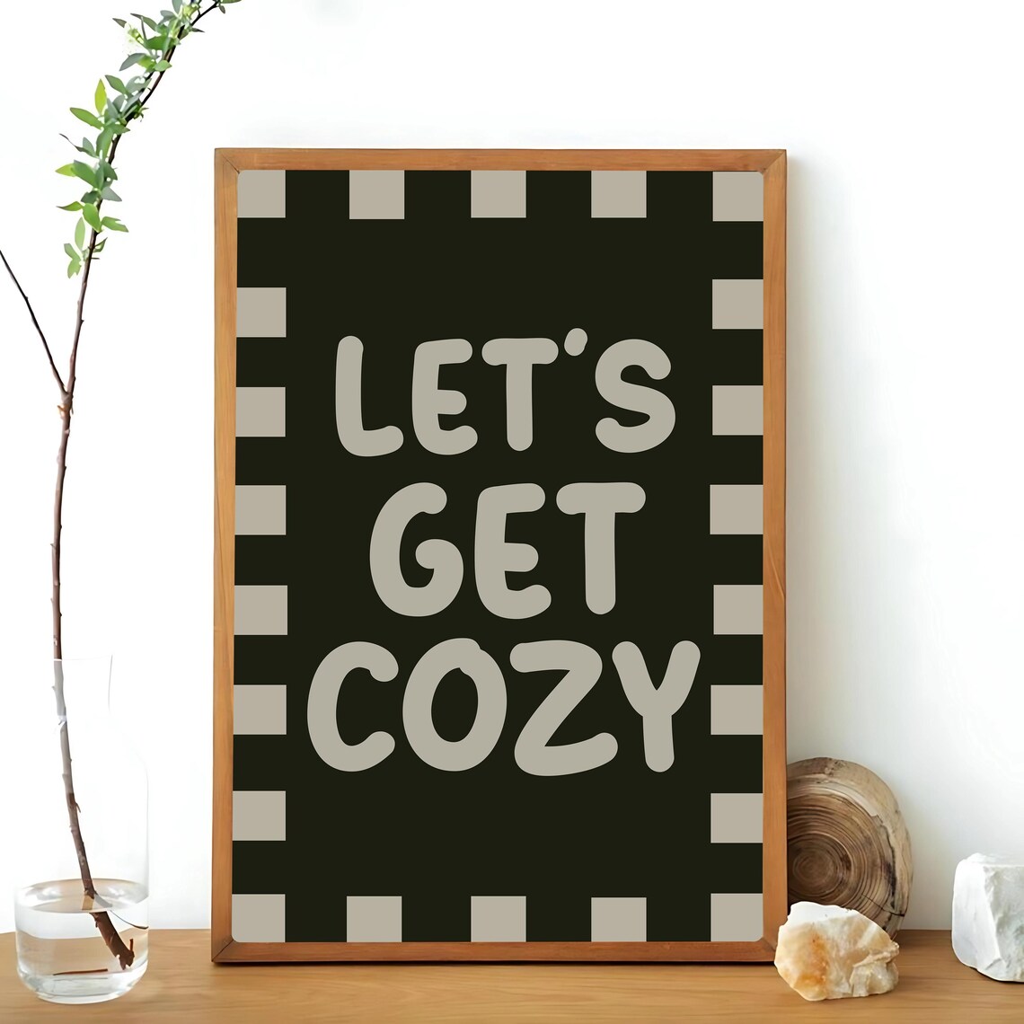 Lets Get Cozy Art Print, Fall Home Decor - Image 3