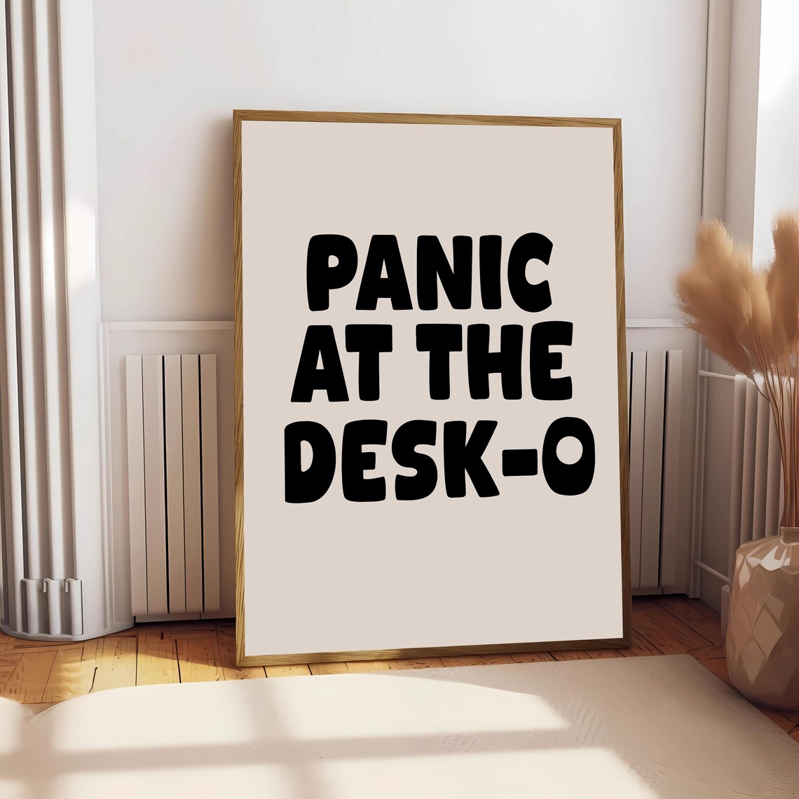Panic At The Desk O Art Print, Funny Quote - Image 2