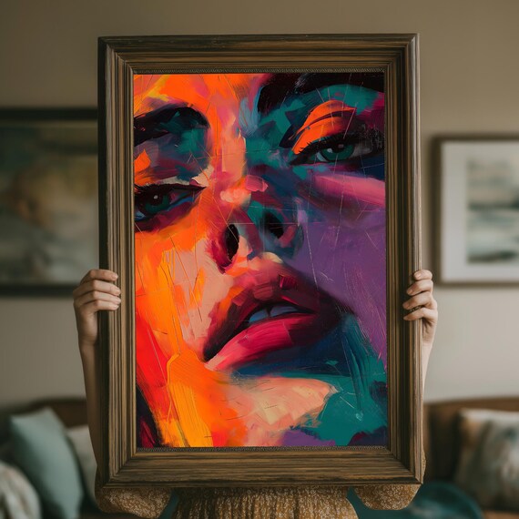 Spectrum Skin Woman Portrait Wall Art Print Home Decor