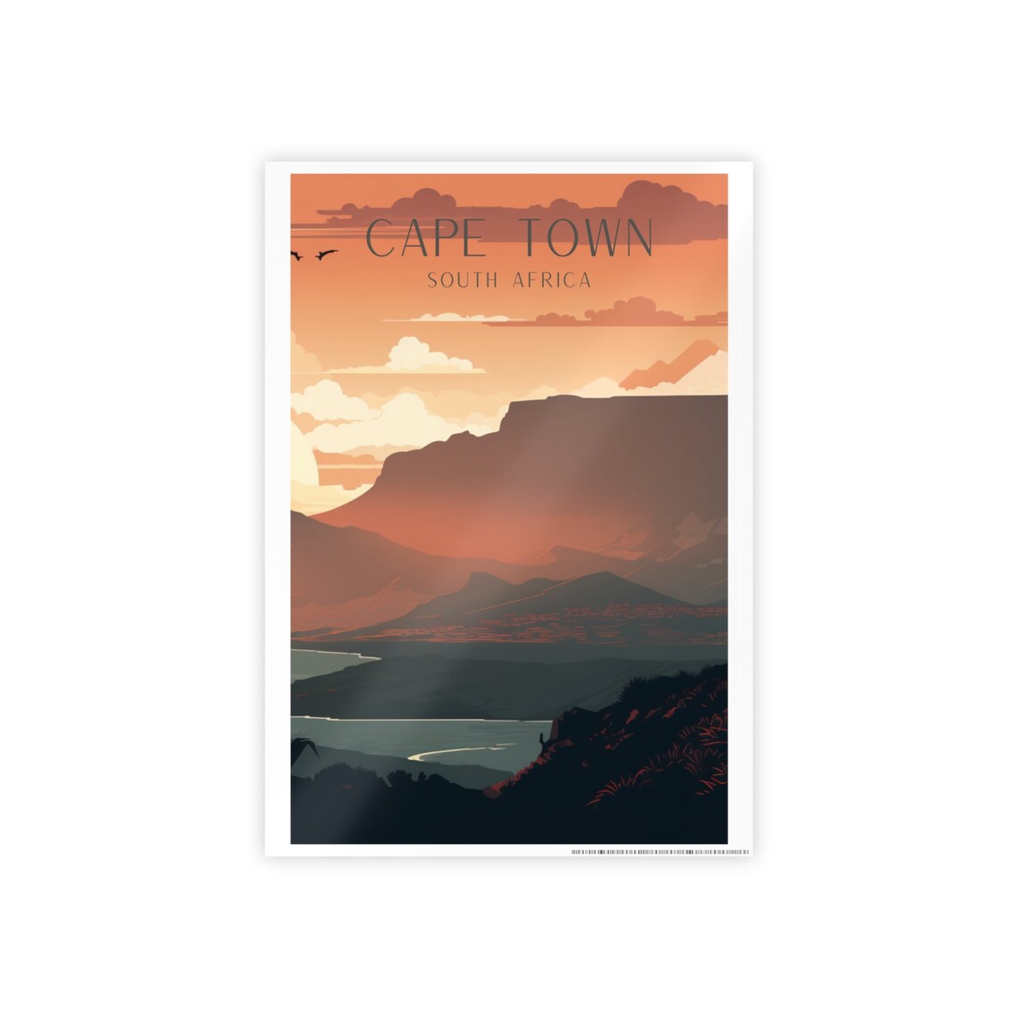 Cape Town Art Deco Travel Poster, South Africa - Image 4