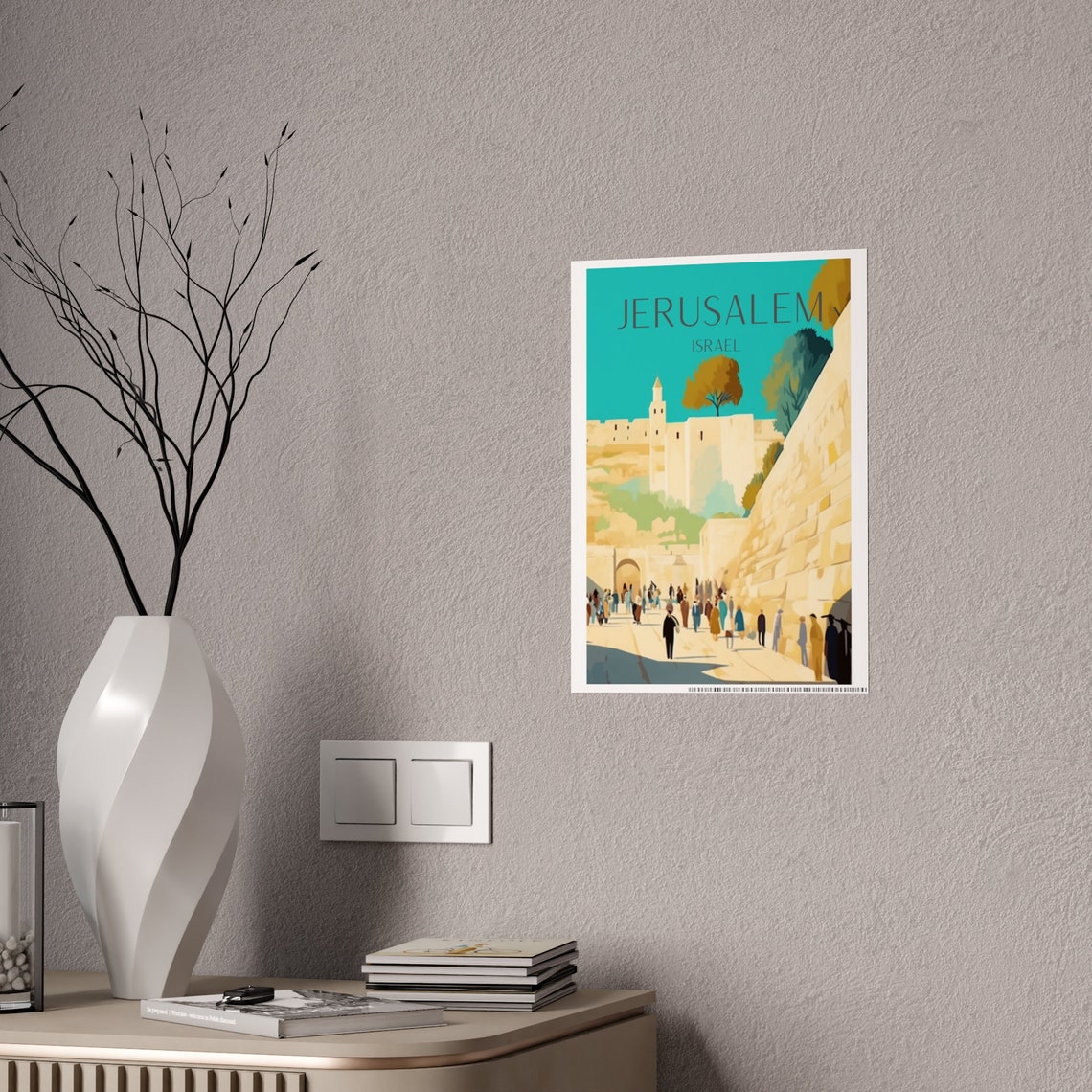 Israel Print, Western Wall Jerusalem Poster - Image 2