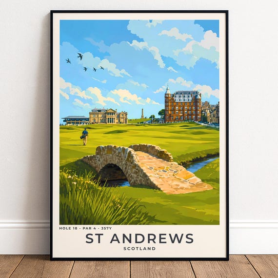 St Andrews Golf Poster, 18th Hole