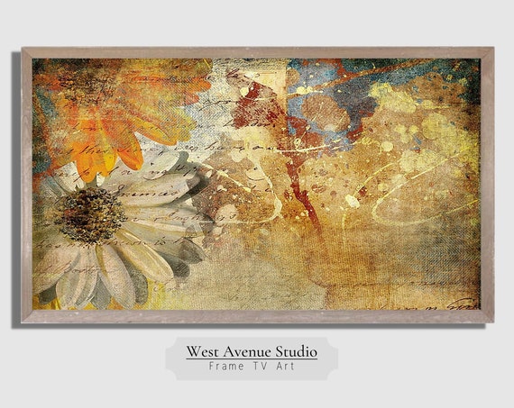 Fall Tv Art Frame Tv Art Textured Fall Painting Auntmn Decor Astract Fall Art Farmhouse Art Instant Tv Art 163 Tv