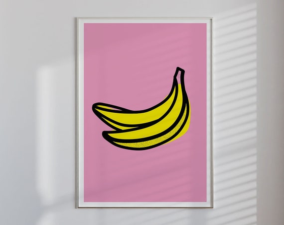 Bold Bright Banana Pop Art Print
