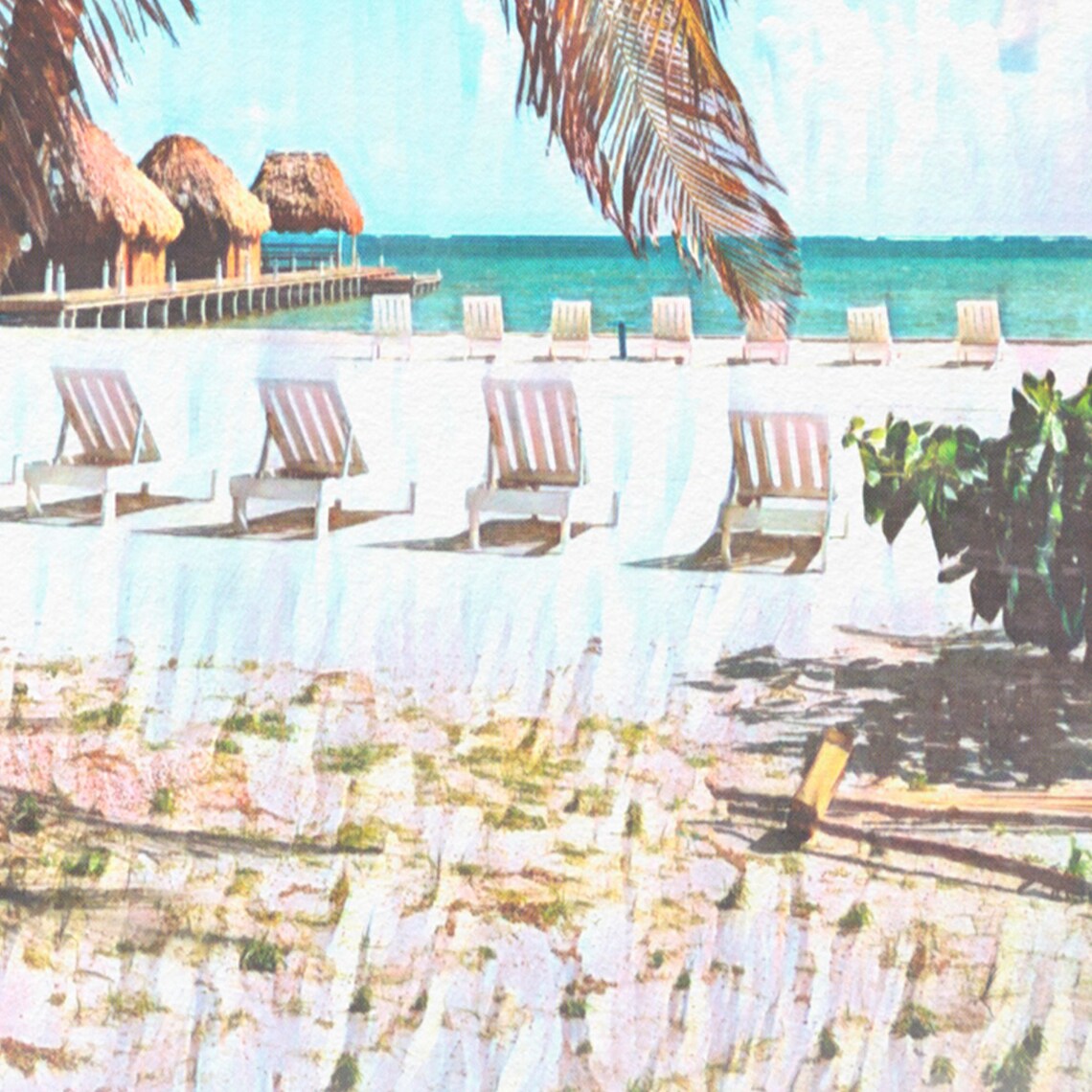 Seychelles Vintage Travel Poster Indian Ocean Palm Beach Paradise Art - Image 4