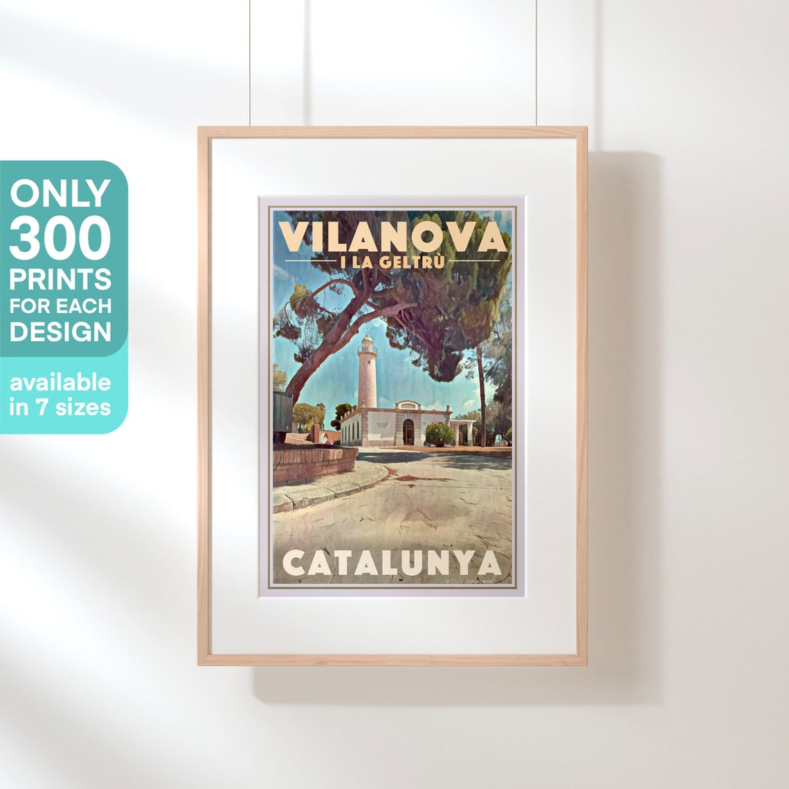 Vilanova I La Geltru Lighthouse Catalunya Spain Coastal Travel Poster - Image 3