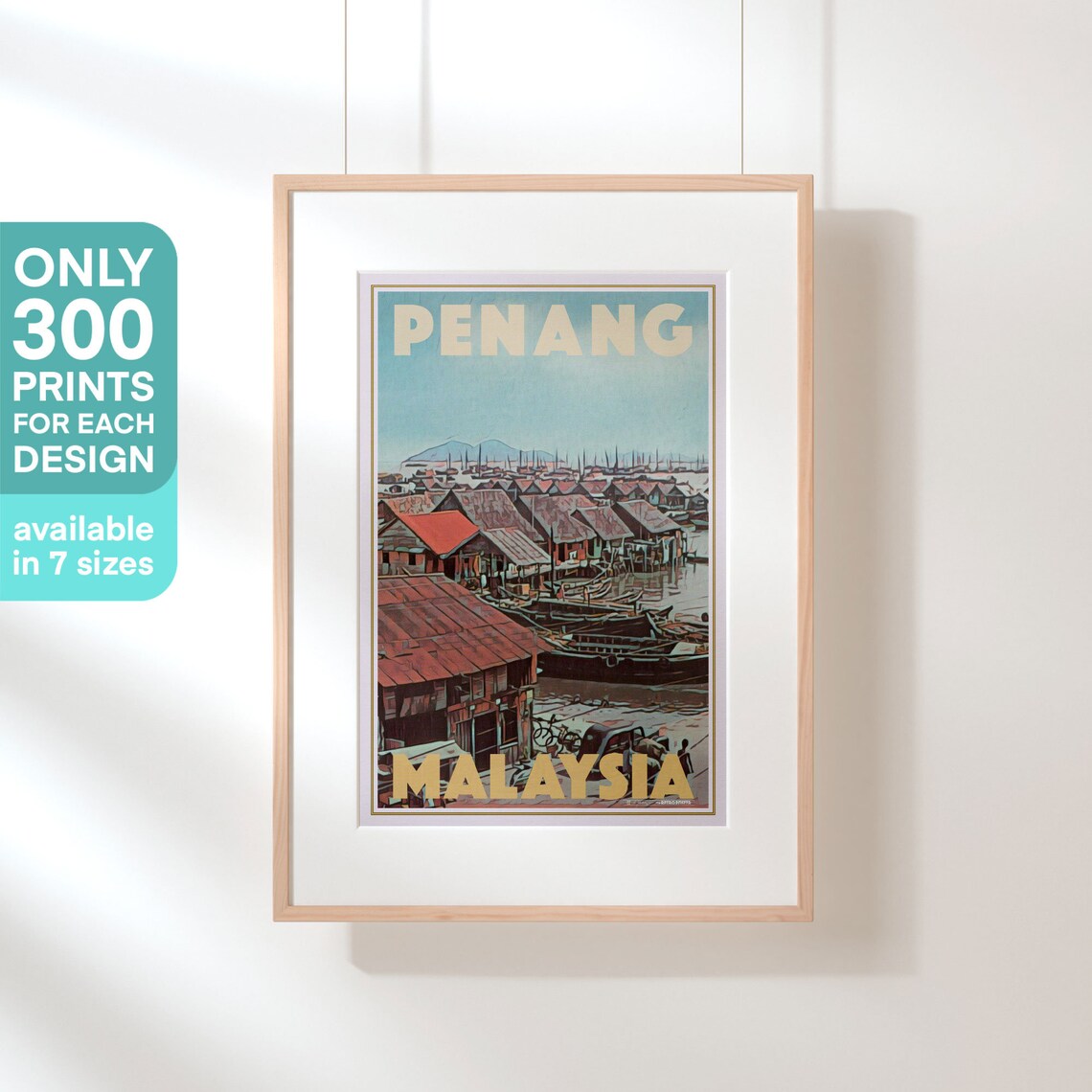 Penang Fishing Village Wooden Stilt Houses Travel Poster Malaysia - Image 3