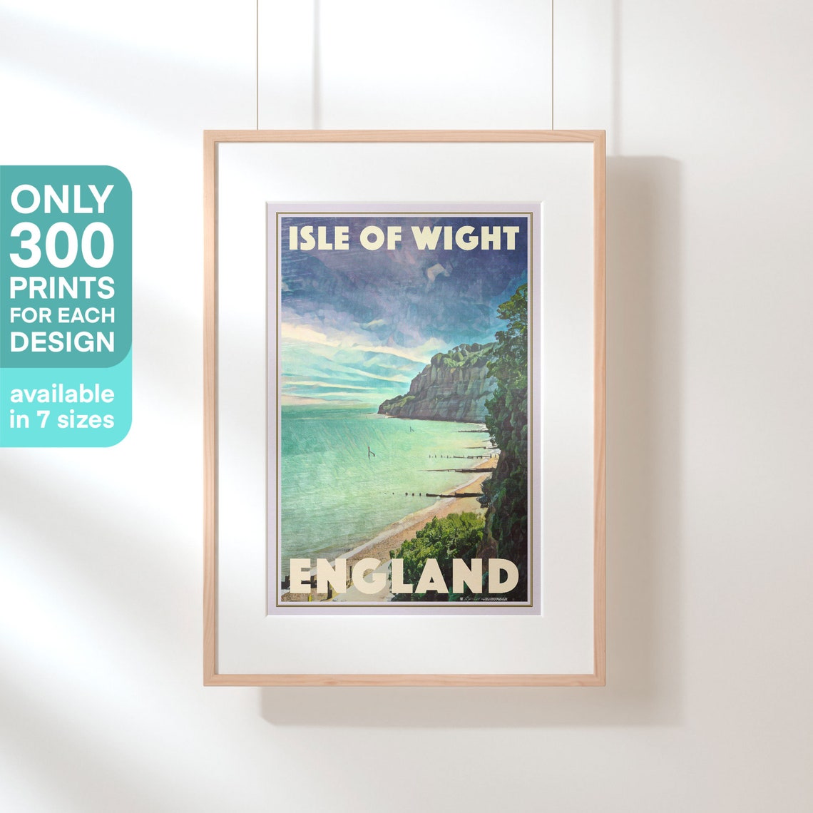 Isle Of Wight Poster By Alecse Limited Edition Wight Travel Poster Isle Of Wight Gallery Wall Print Of England Uk Decoration Gift - Image 3